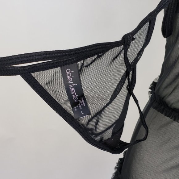 Daisy Fuentes Push Up Underwire Corset Thong Black - Picture 6 of 8